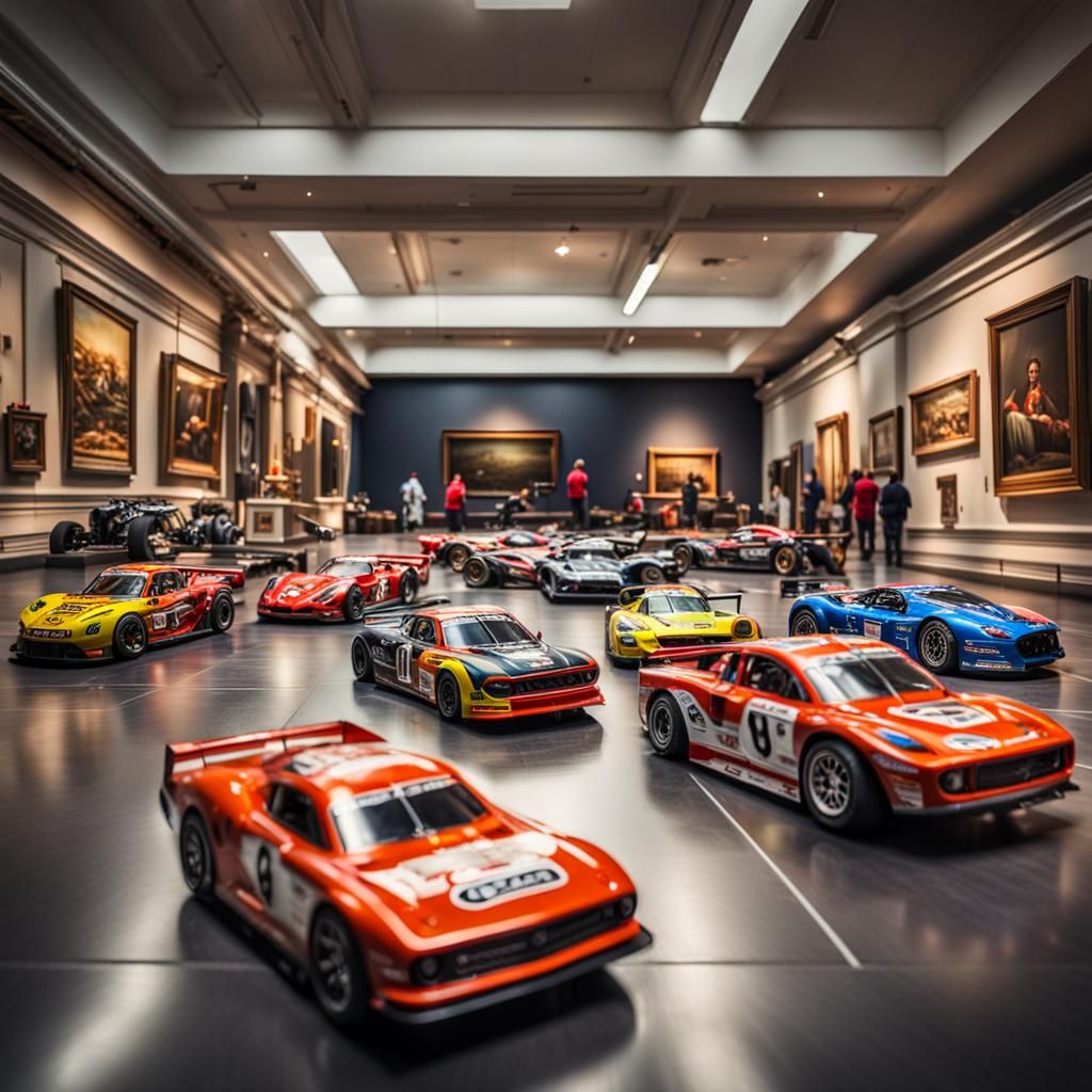 Hyperrealistic RC Cars Race Through Museum