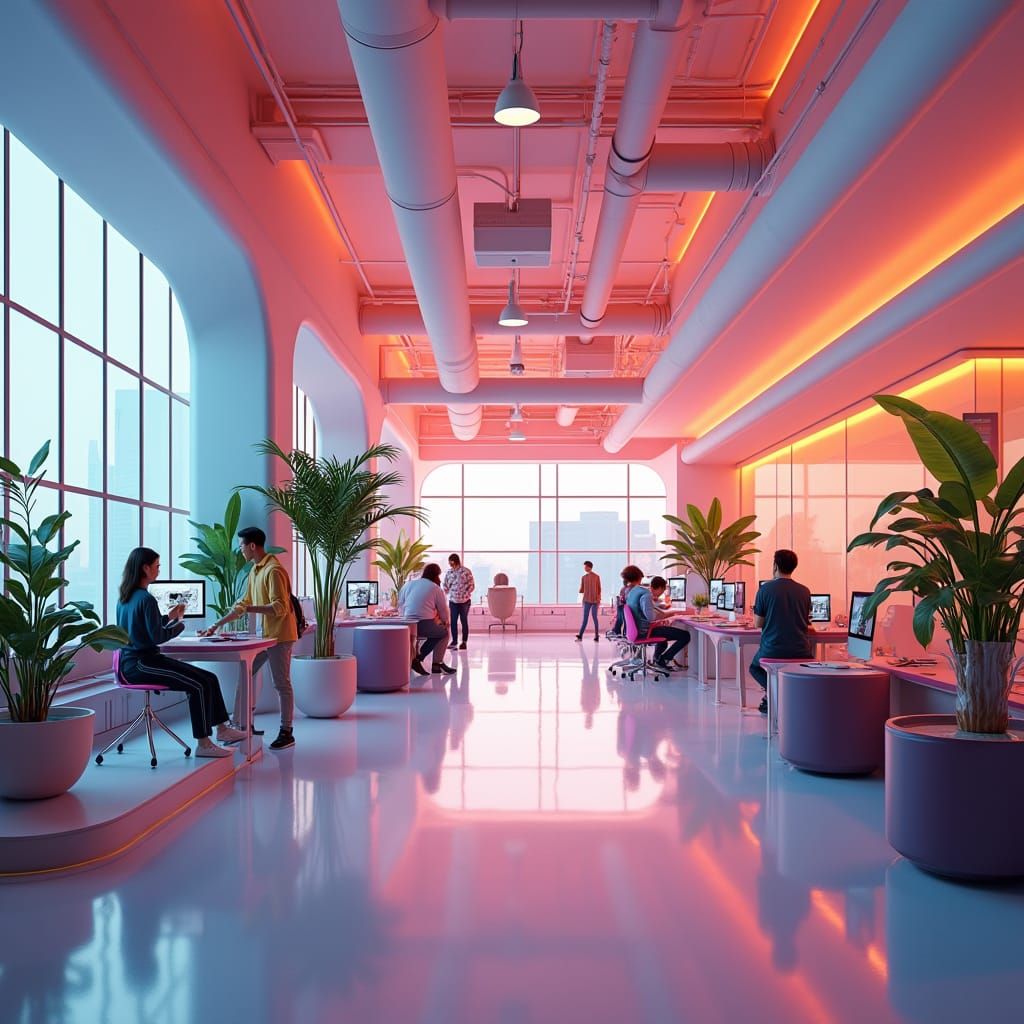 Utopian Future Office: Open Plan Innovation