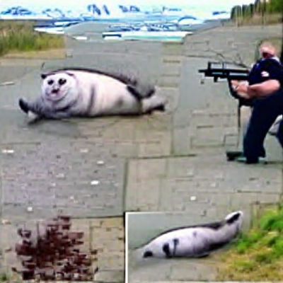 Seal Escapes Police with AK-47: Humorous Scene