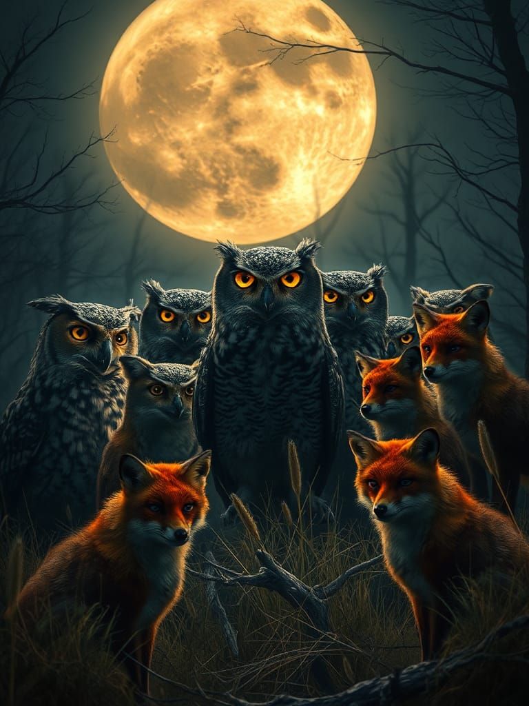 Nocturnal Creatures Plot Revolution in Surrealist Style