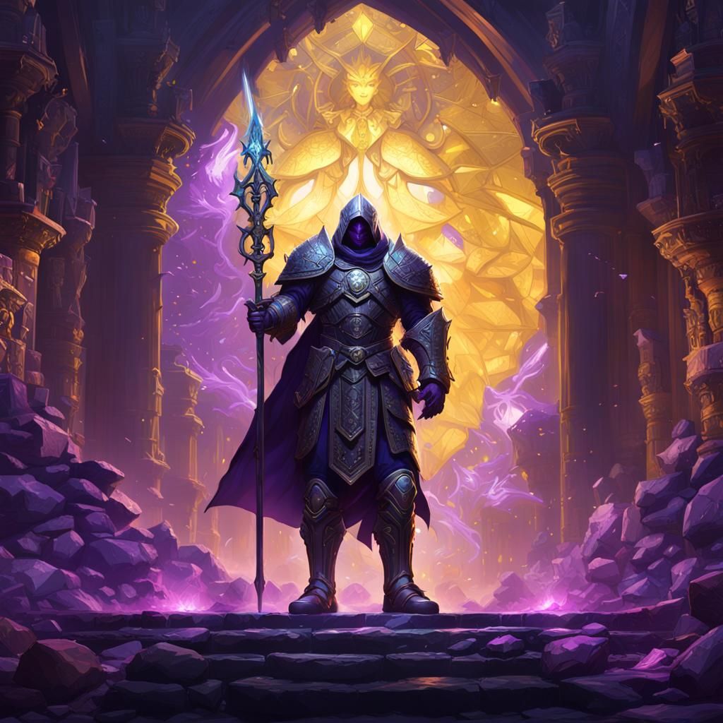 Crystal Knight in Dark Fantasy Style