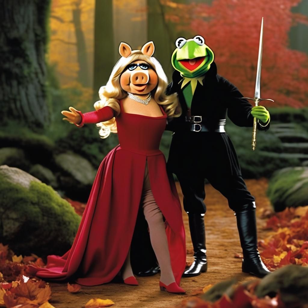 Kermit and Miss Piggy in Princess Bride Fantasy