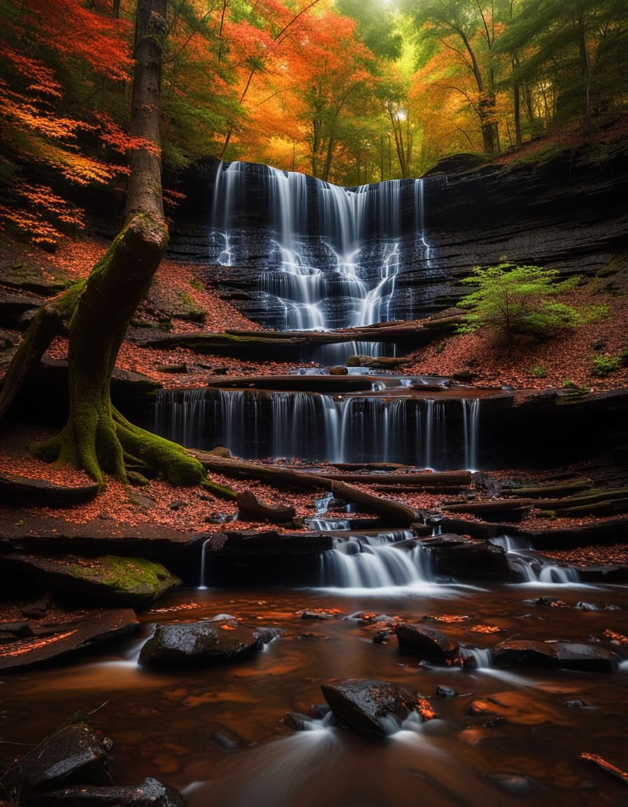 Ricketts Glen State Park: A Vibrant Landscape
