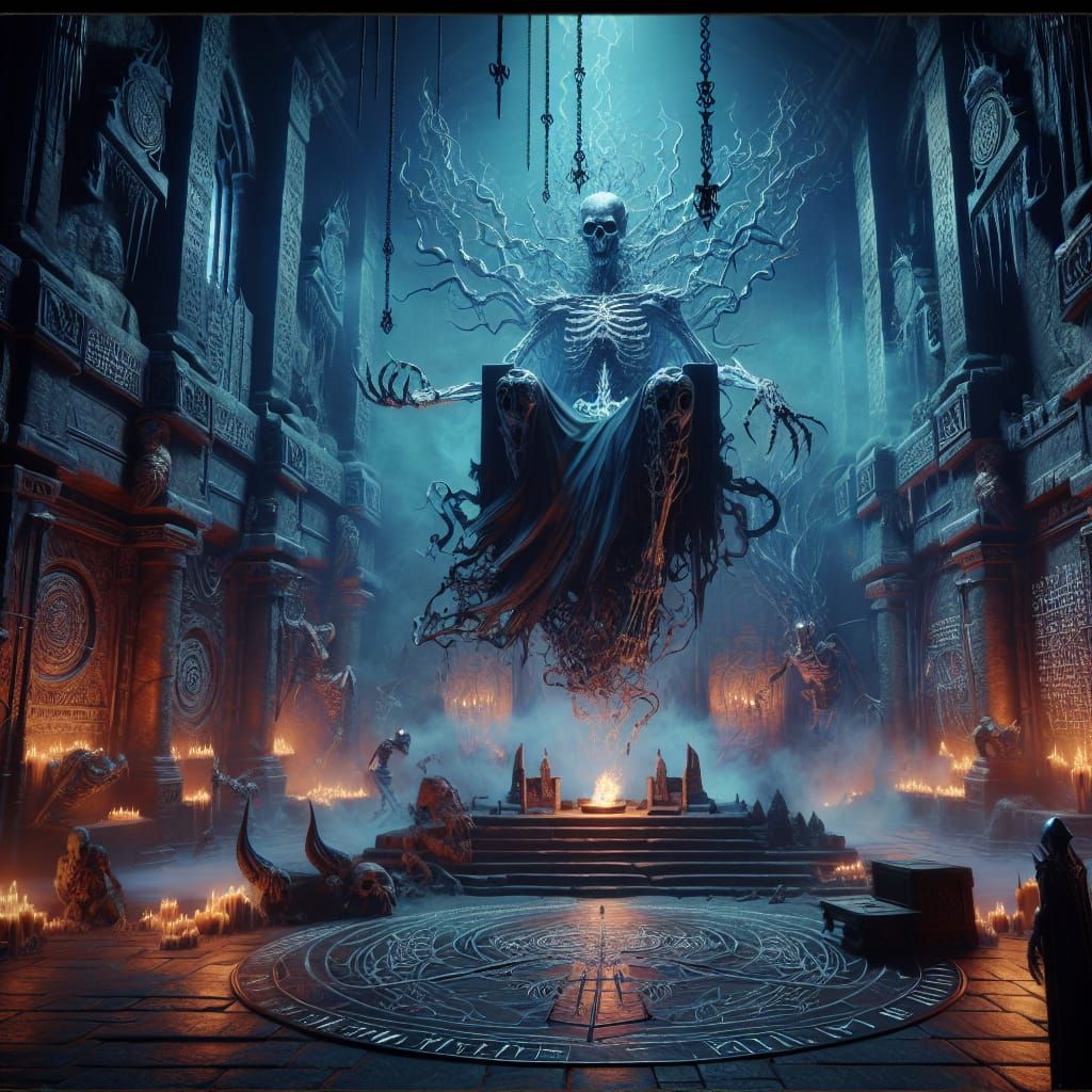 Lich Reigns Over Ominous Dungeon in Fantasy World