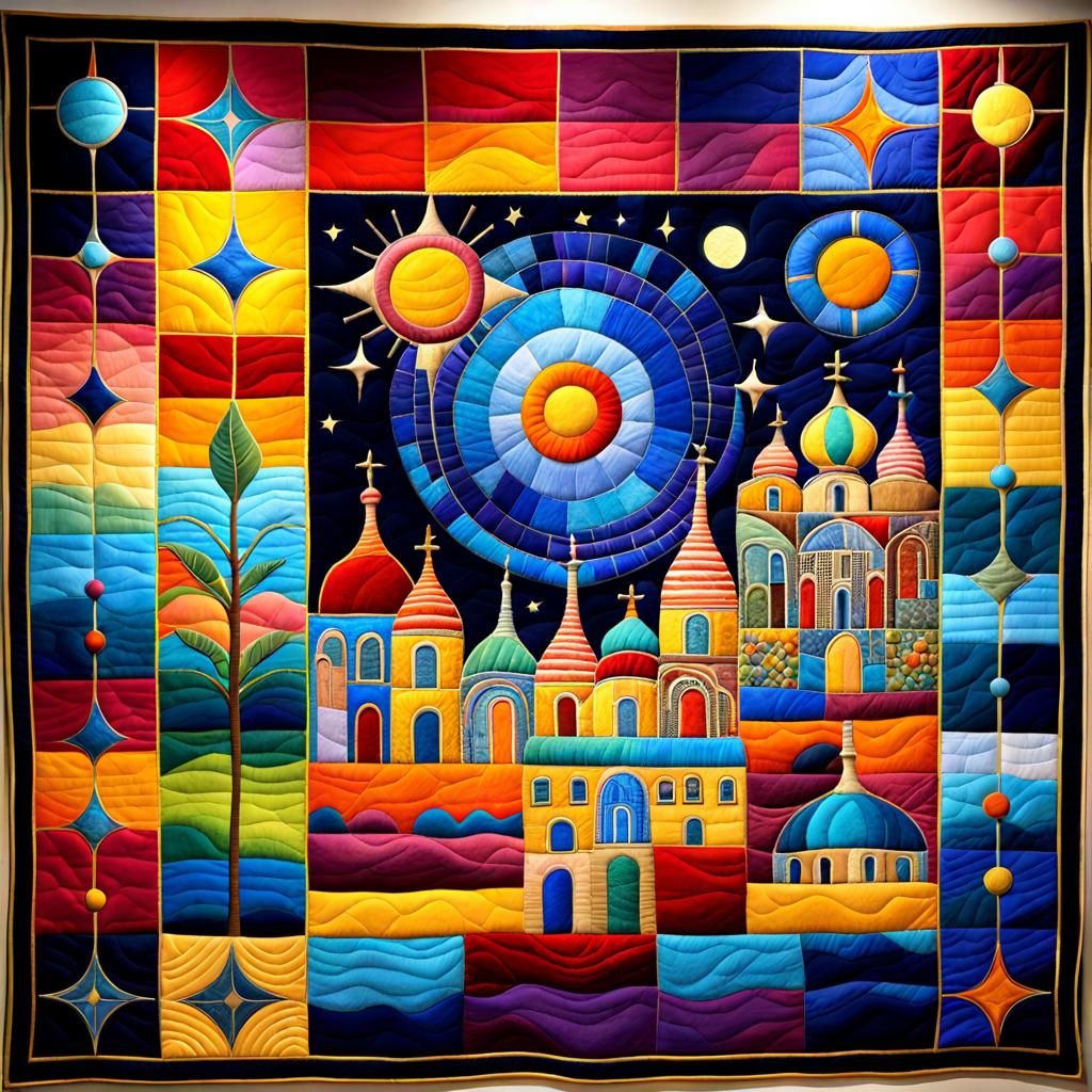 Surreal Dream in Mixed Media Style