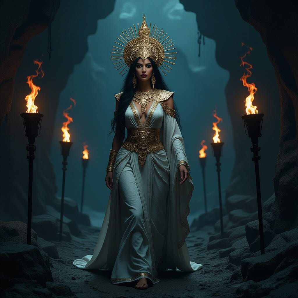 Inanna's Descent: A Dark Fantasy Underworld Journey