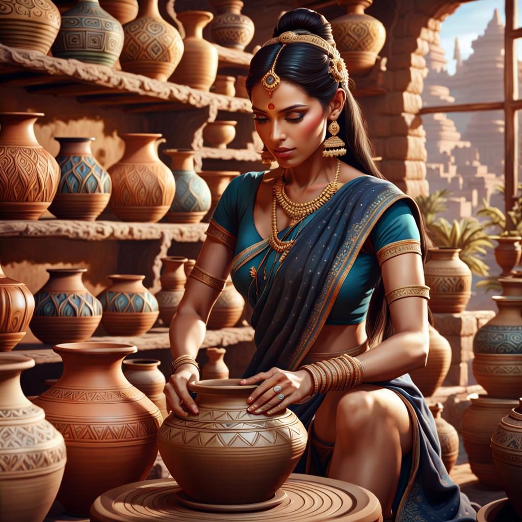 The beauty of Indian pottery making