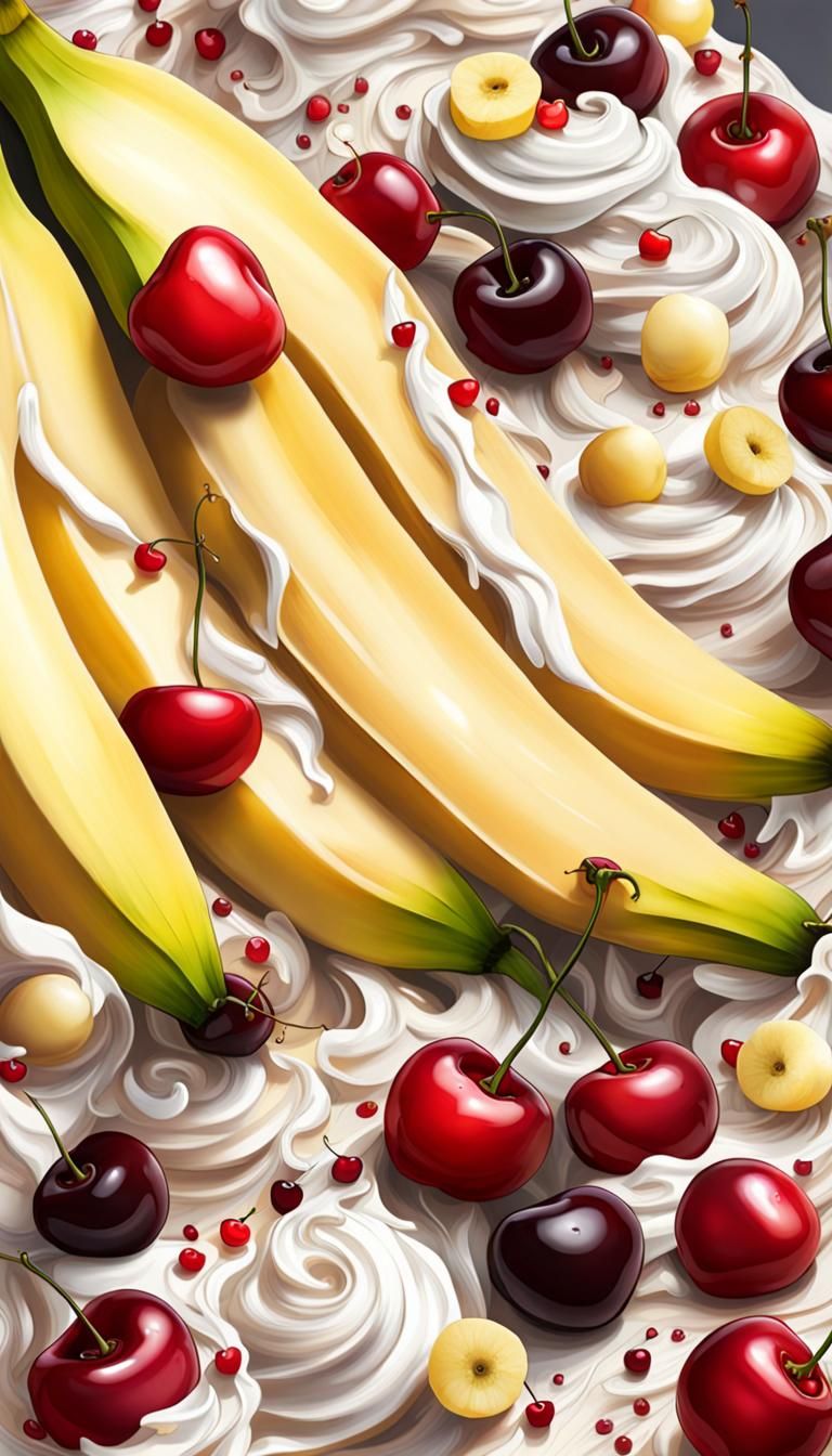 Banana Thong Briefs with Whipped Cream and Cherries