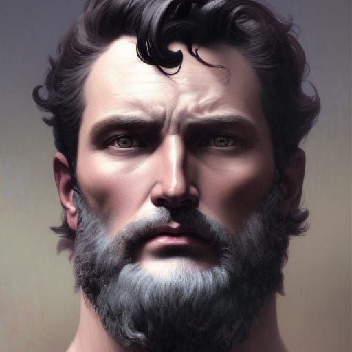 Majestic Superman Portrait in Art Nouveau Style