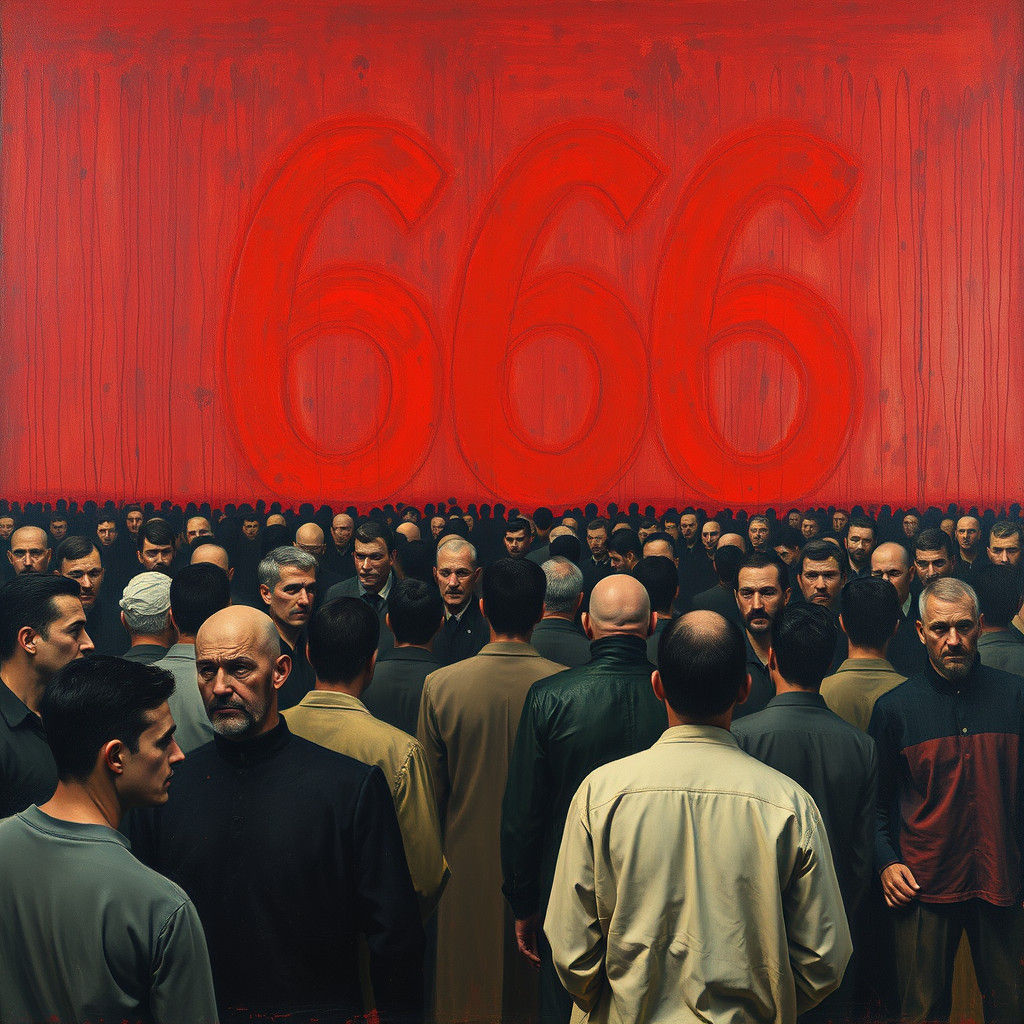 Anxious Crowd Fine Art Masterpiece