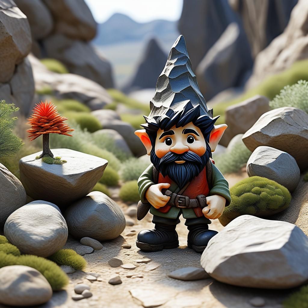 Rock Gnome Artificer in Neolithic Landscape