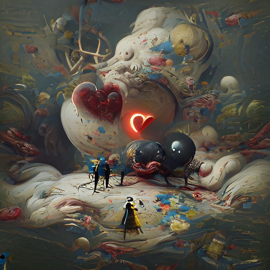 Love Hurts: Hyperrealistic Digital Painting in Vivid Colors