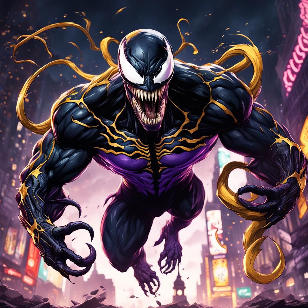 Venom in Dark Fantasy Style, 8K Resolution