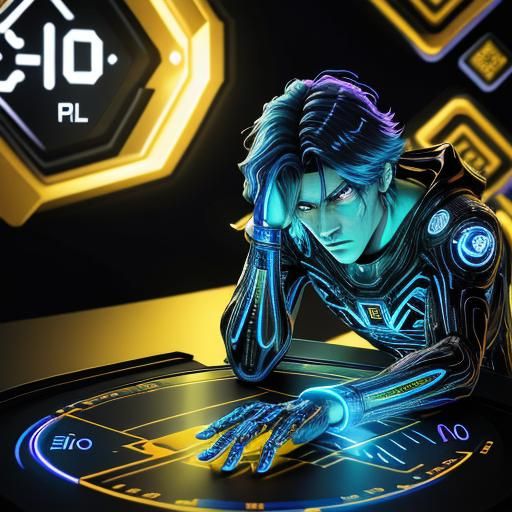 Krypton Element Symbol in Neon-Lit Futuristic Art