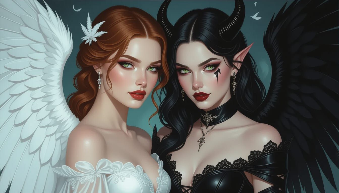 Light and dark angel