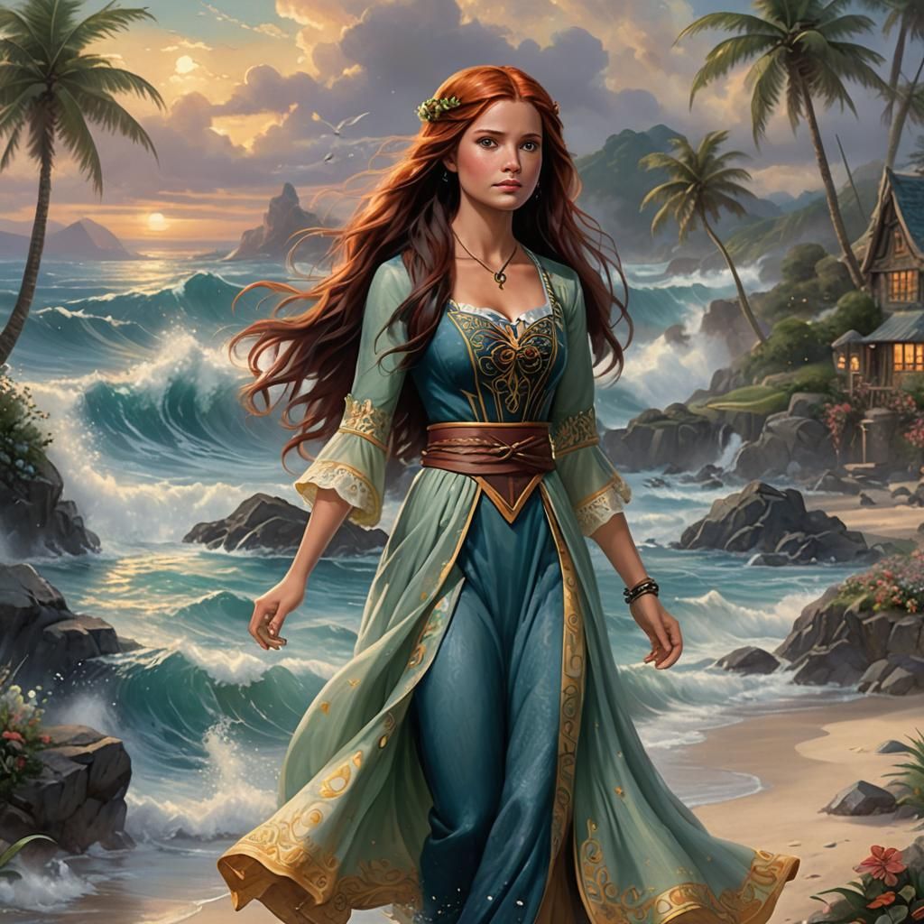 Ginny Weasley as Polynesian Warrior Woman