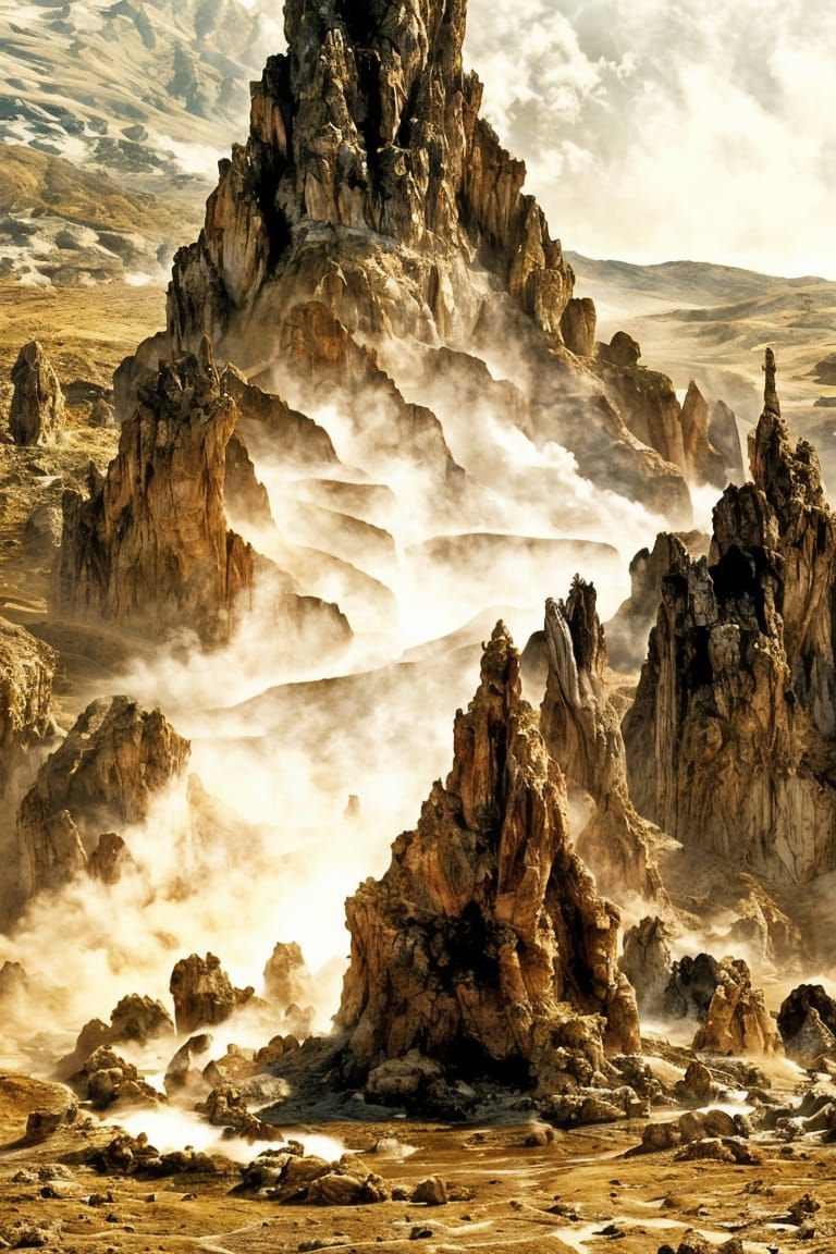 Gigantic Fractal Structure on Desolate Landscape