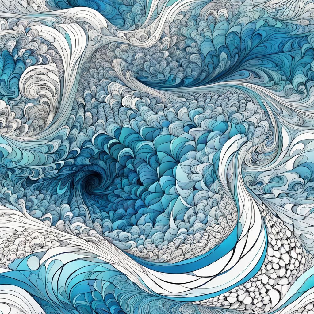 Abstract Fractal Image Conveying Hope in 3D Shading