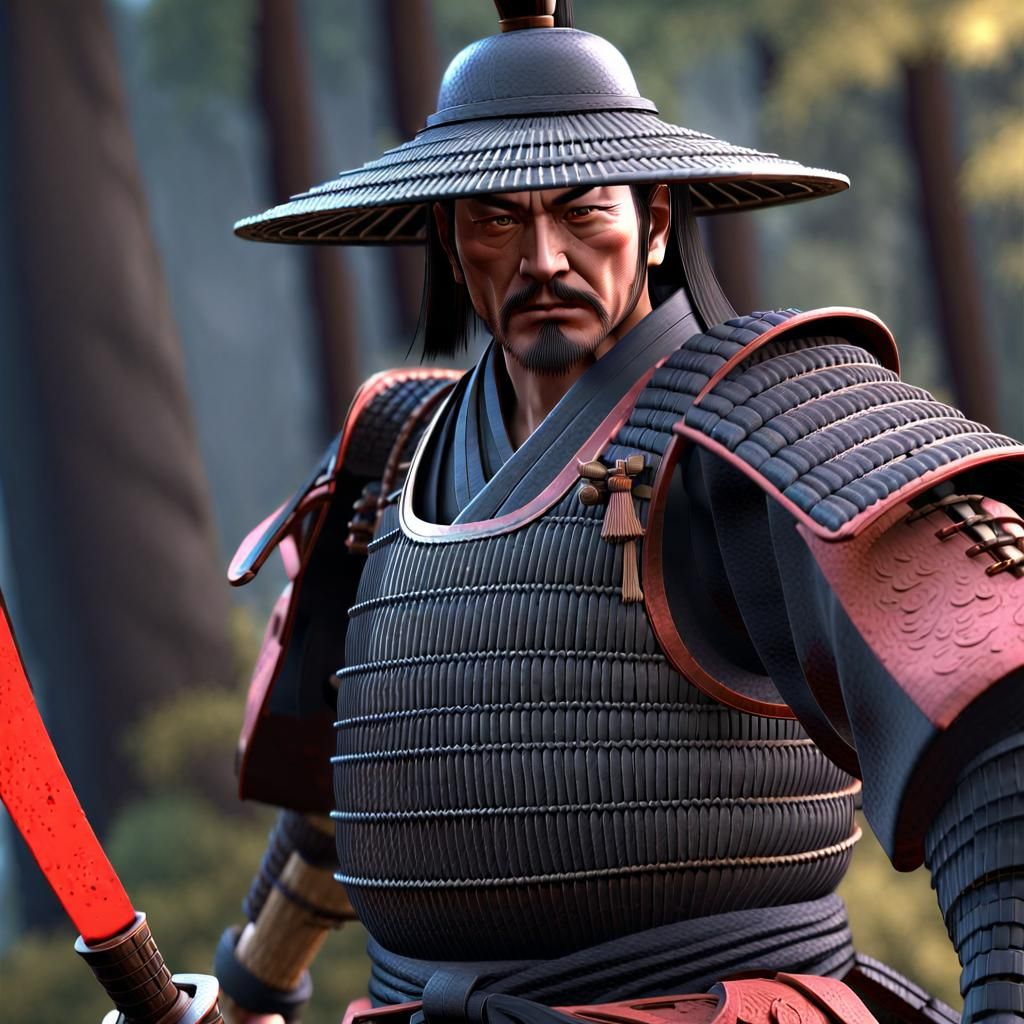 Samurai Ronin Rendered in Blender