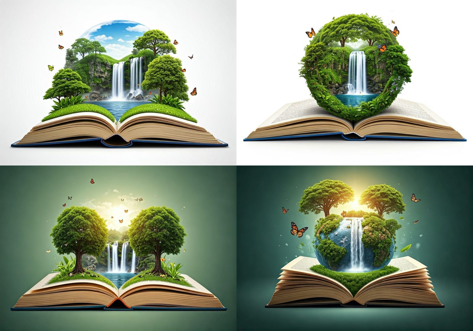 Growing World on a Book: Vivid and Realistic Concept