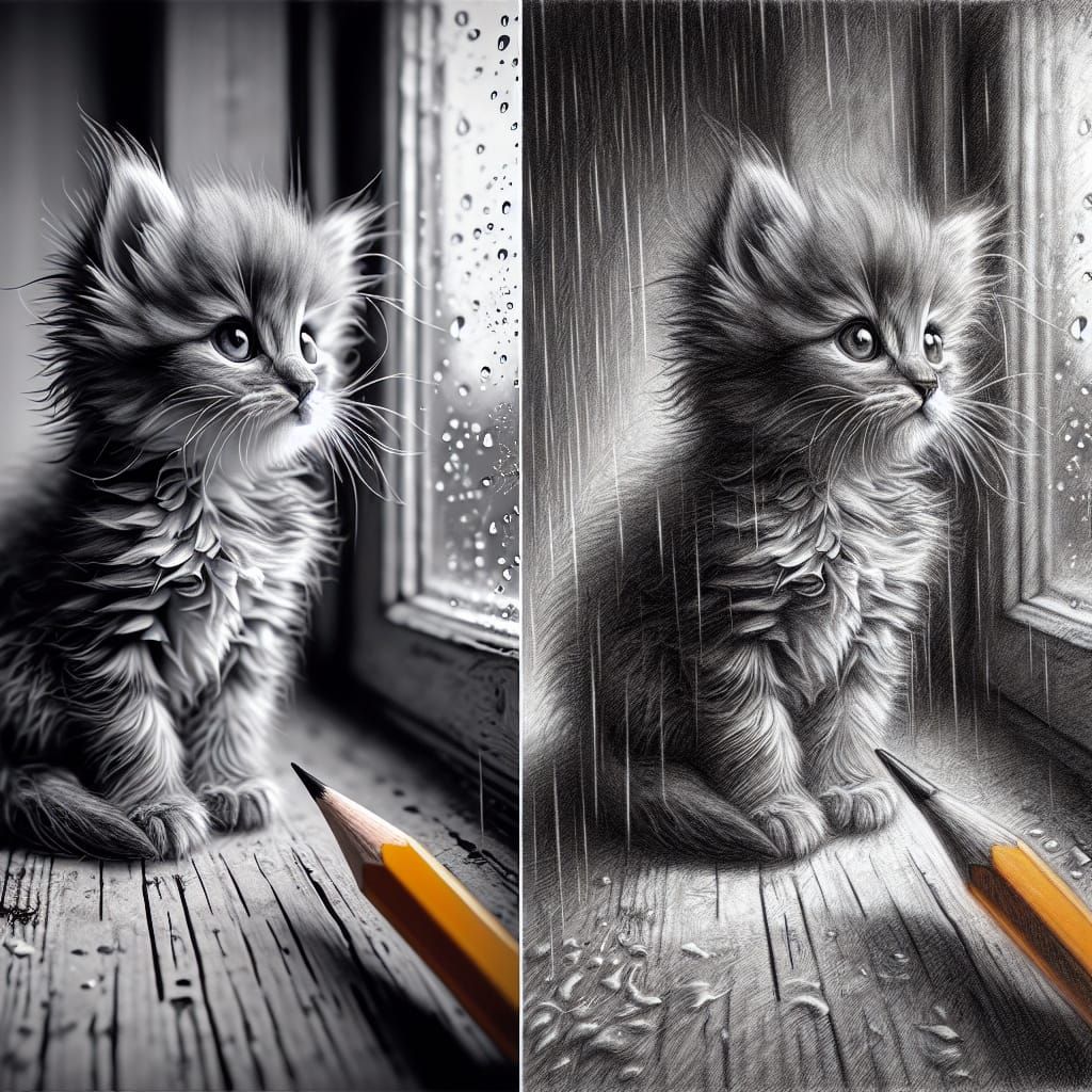 Sketch of a kitten