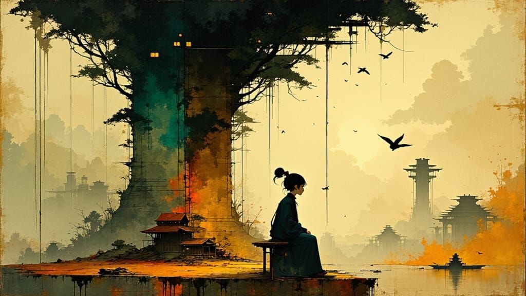 Whimsical Dreamscapes in Esao Andrews' Style