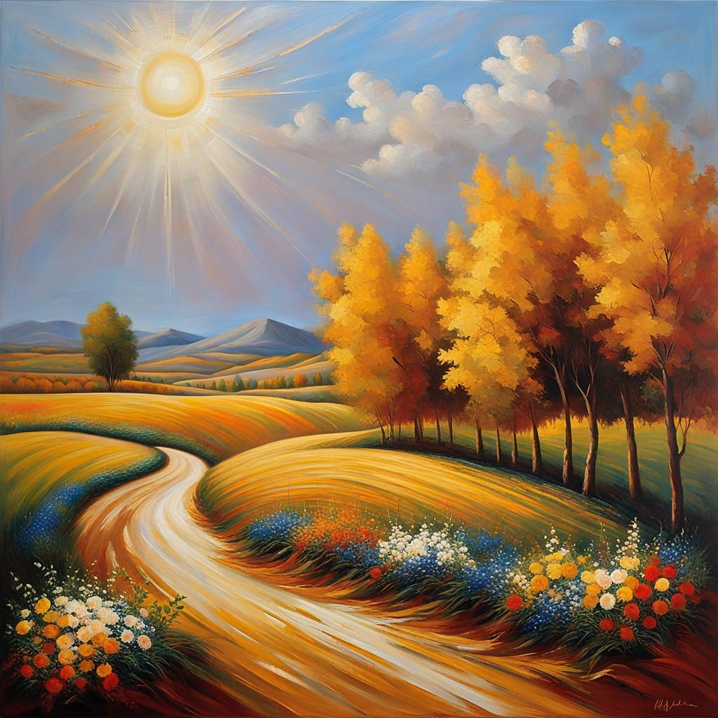 Biblical Verse in Impasto Painting Style