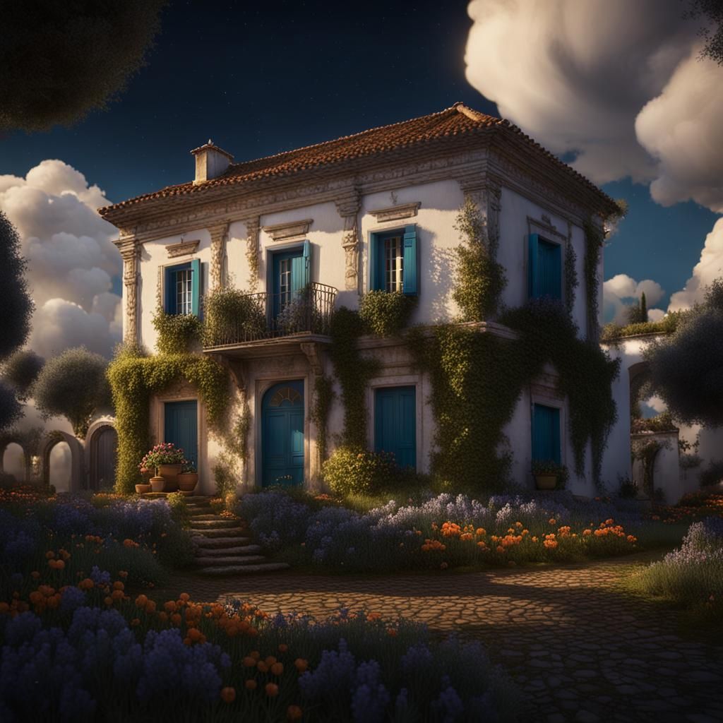 House in Evora Portugal: Fantasy Concept Art