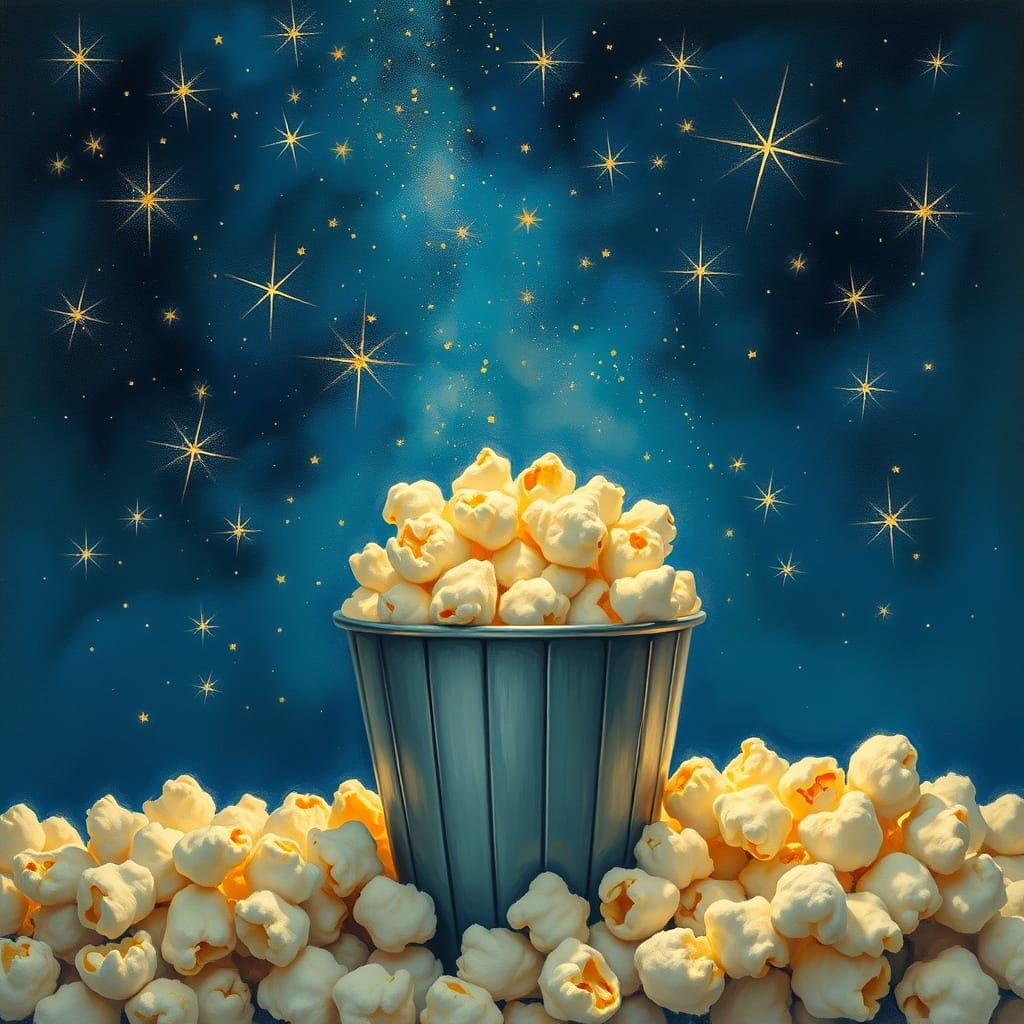 Celestial Snacktime in Whimsical Brushstrokes