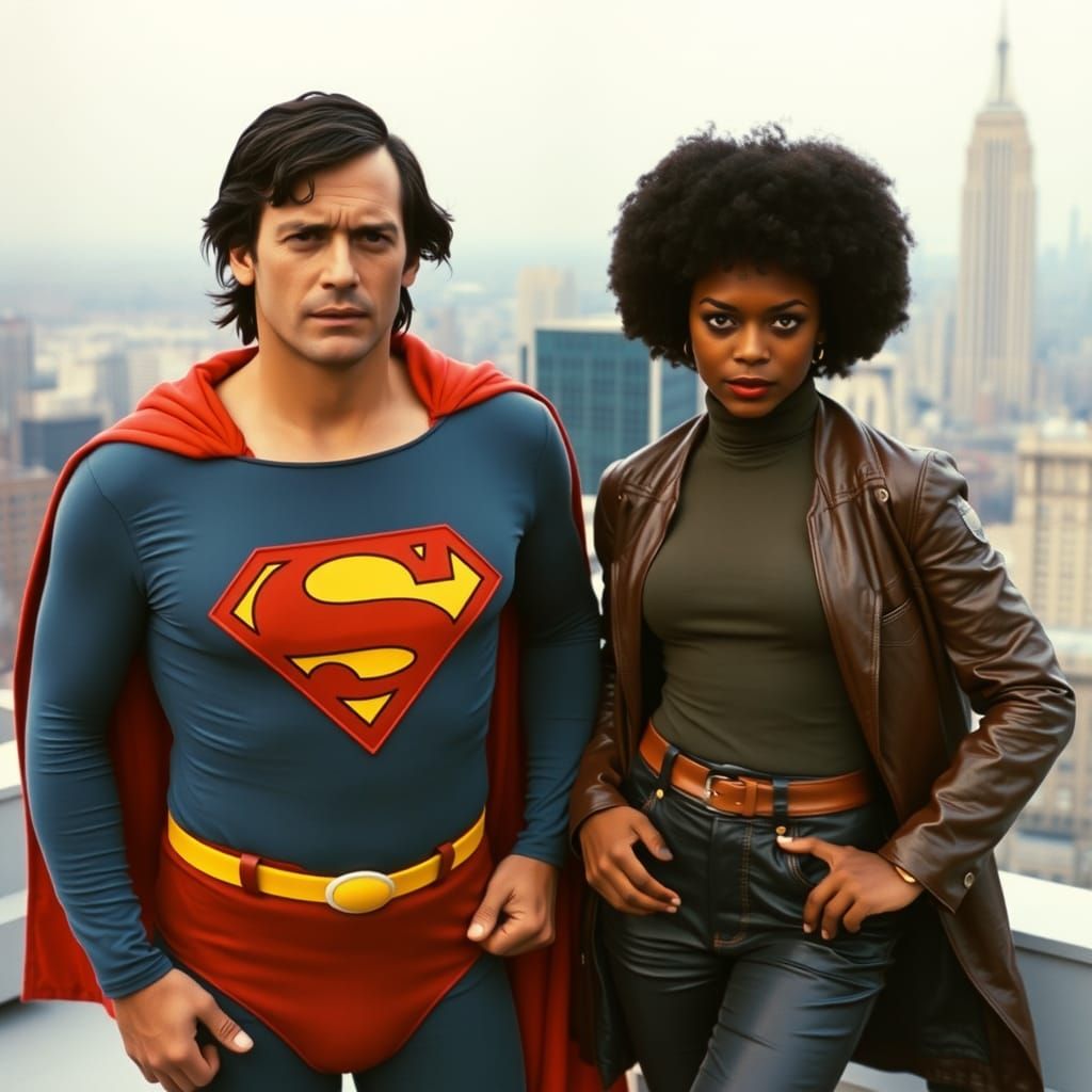1970s Superman and Lois Lane Production Still