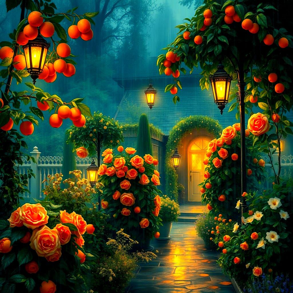 Cosy garden evening