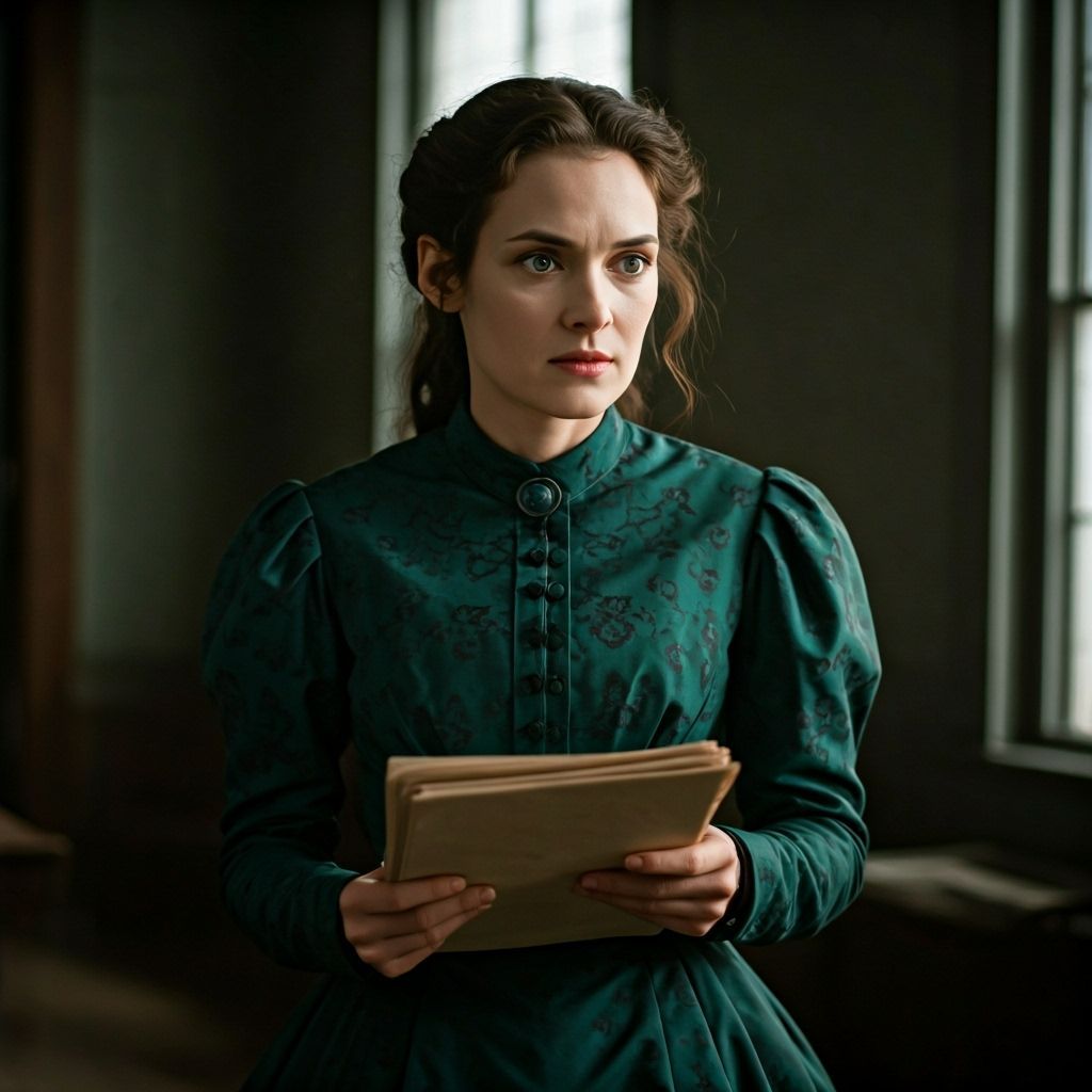 Winona Ryder as Mina Murray in Victorian Schoolhouse
