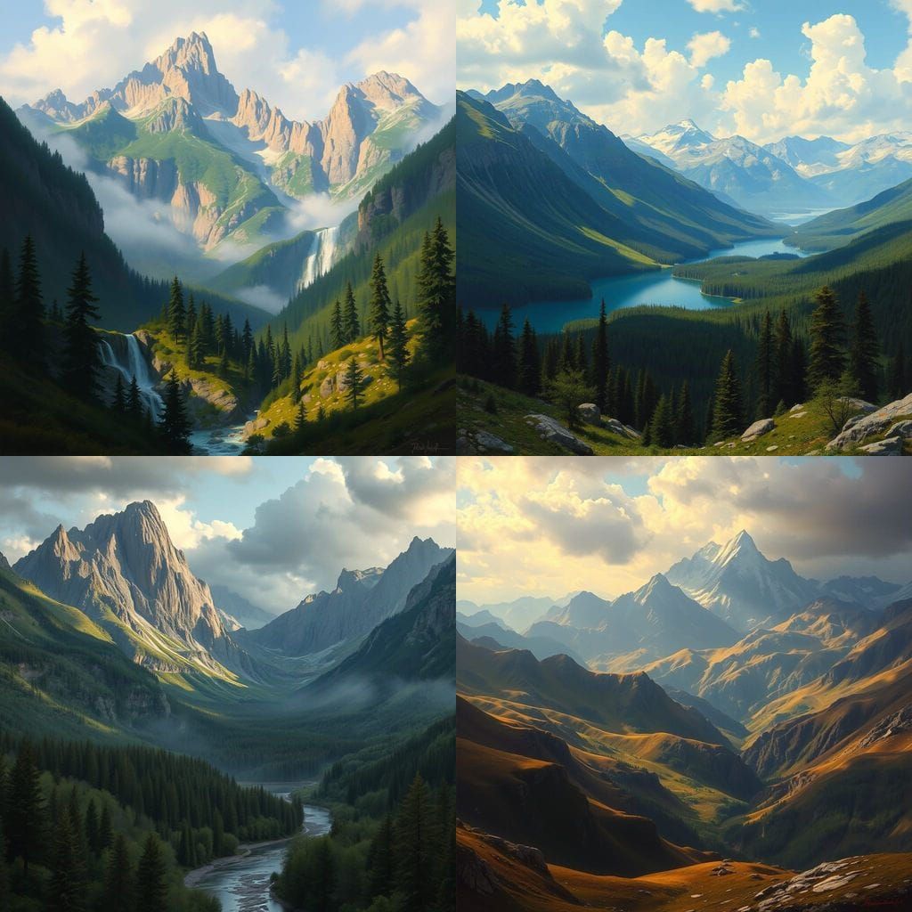 Mountain Landscape Generated by AI