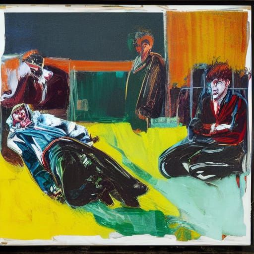 Gallagher Brothers: Expressionist Portrait in Bacon Style