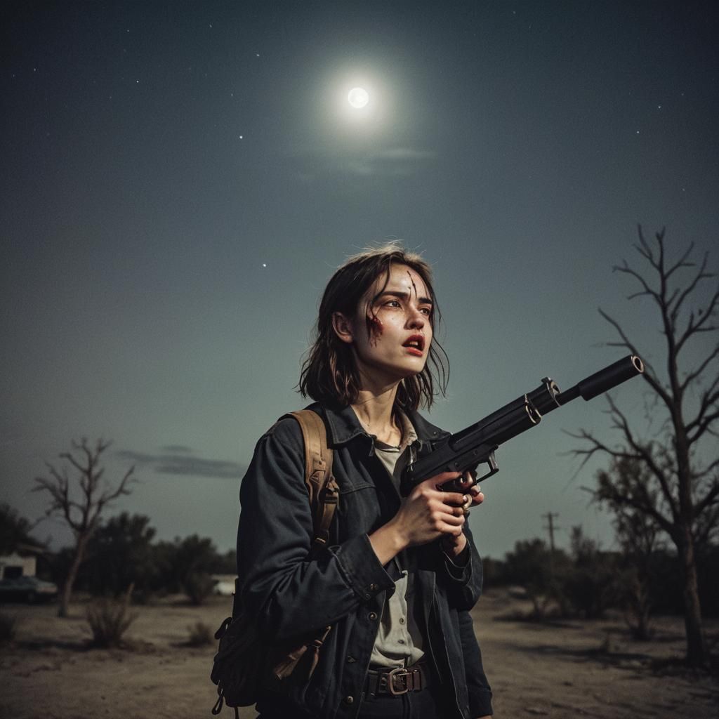 Dramatic Film Still of a Girl in Despair