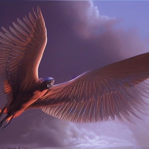 Wings of Darkness: An Oil Painting