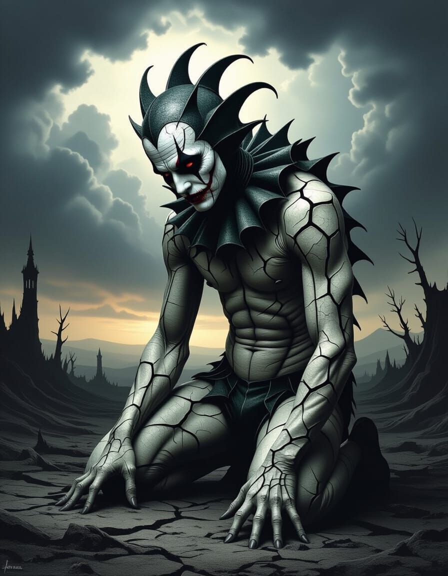 Gothic Harlequin Ichthyosis Personification in Dark Fantasy ...