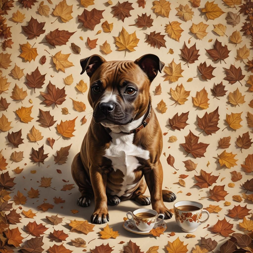 Staffordshire Bull Terrier Puppy in Teacup