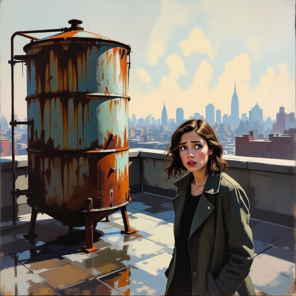 Shocked Person Discovers Dirty Rooftop Water Tank