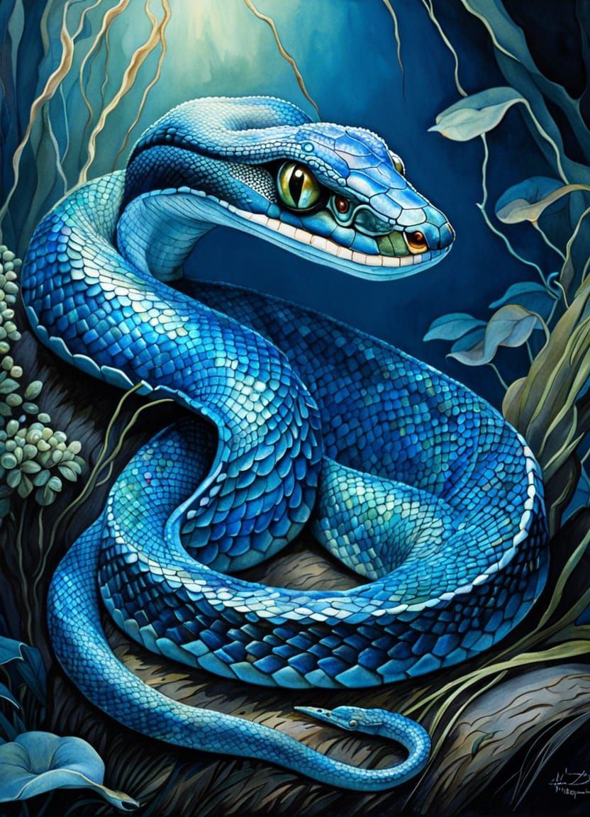 The blue magic python