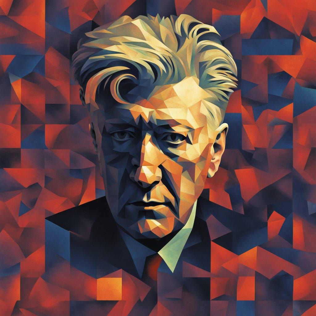 Neo-Cubist Art Deco Masterpiece in Geometric Fauvism Style