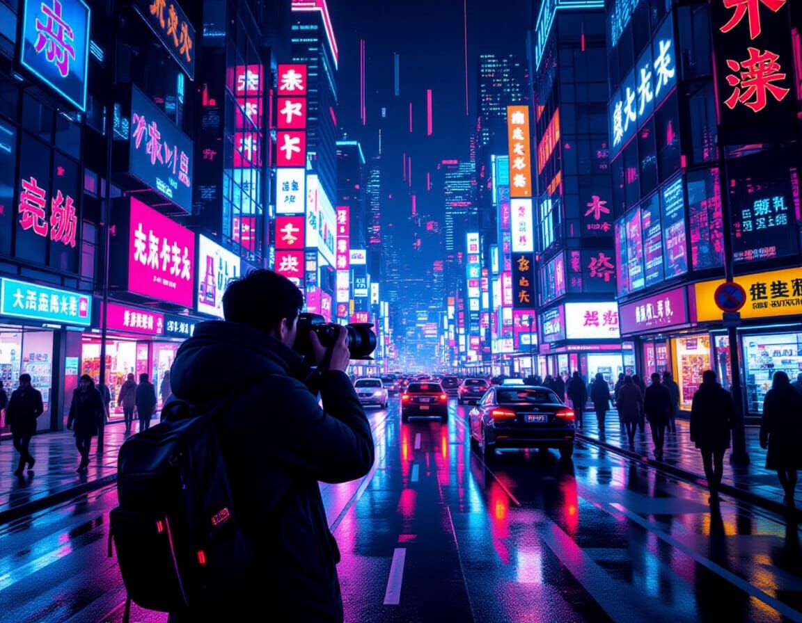 Photographer Captures Cyberpunk City Life