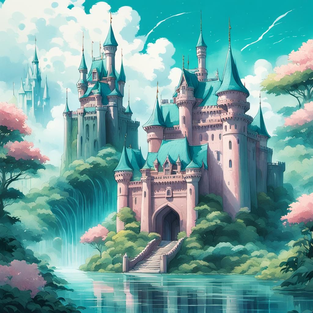 Whimsical Fantasy Castle with Gentle Monster
