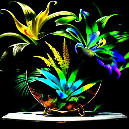 Colorful Lilies, Orchids, and Ferns in High Resolution