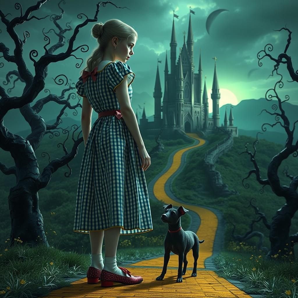 Dorothy on the Yellow Brick Road in Oz