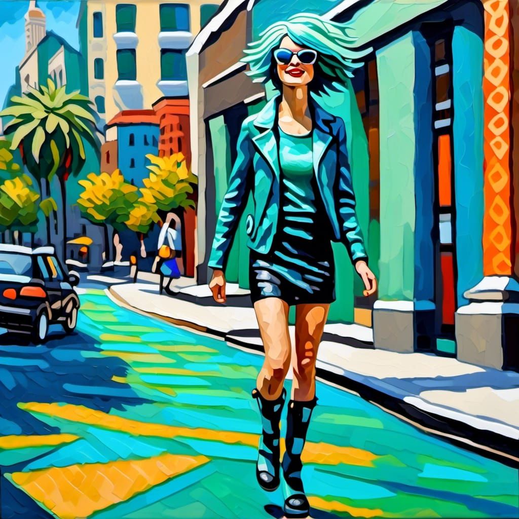 A neo-futuristic girl