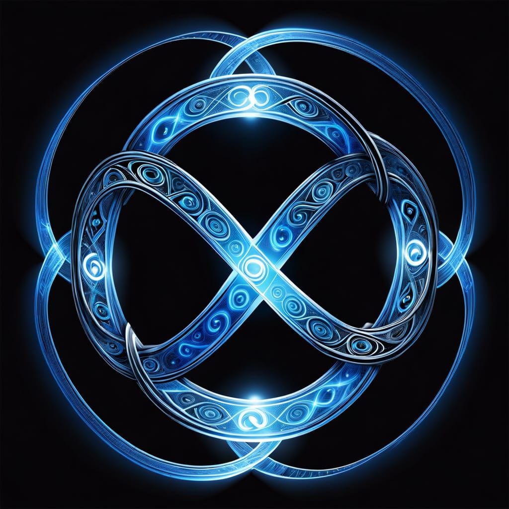 Eternal Blue Light Infinity Symbol