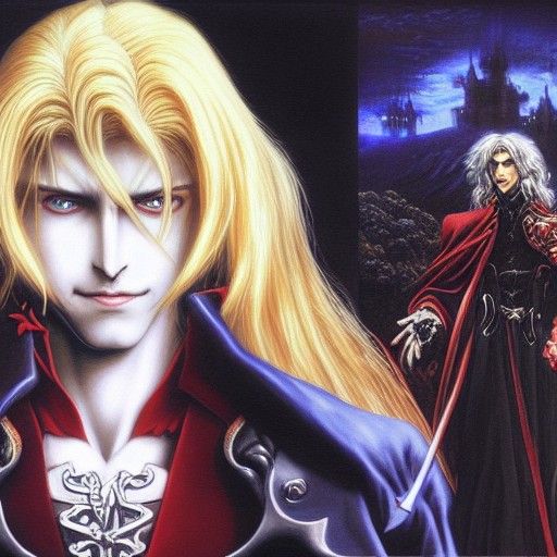 Alucard from Castlevania: Oil Painting Portrait