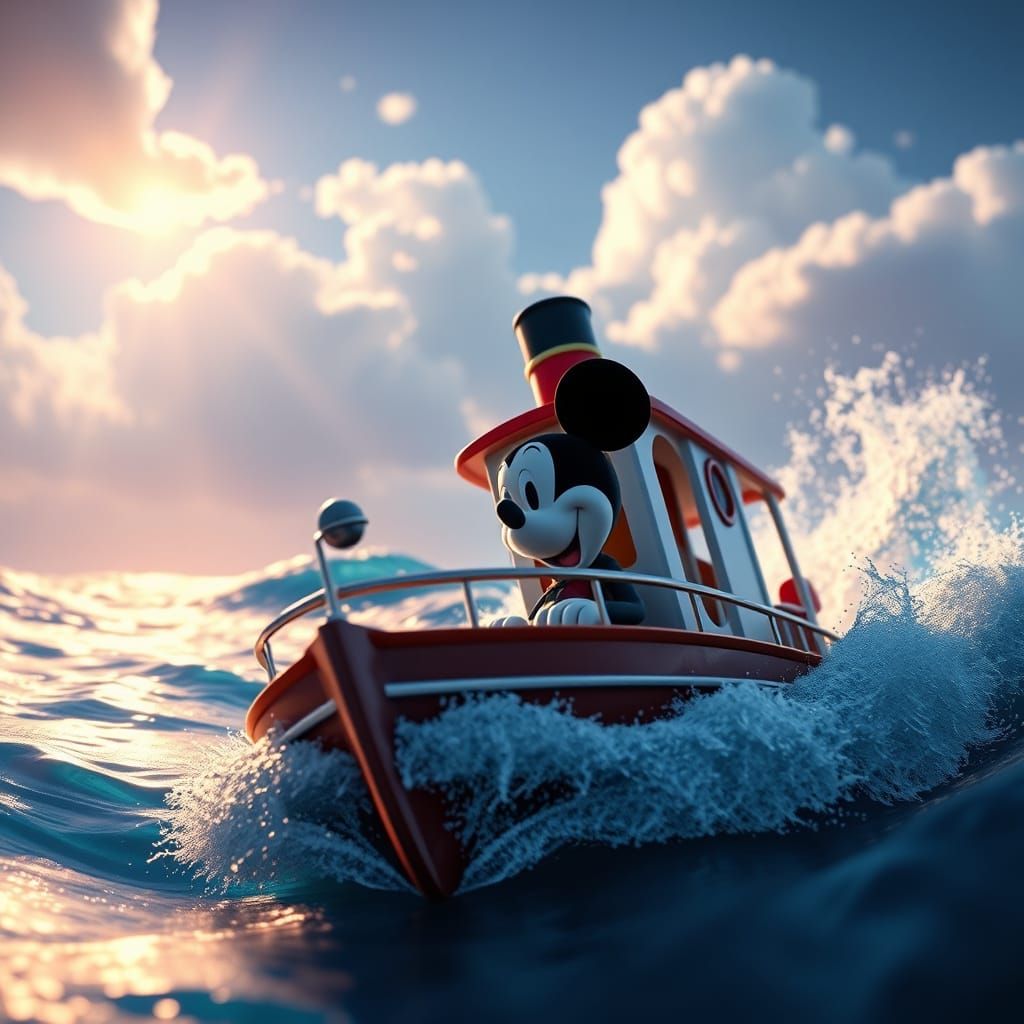 Steamboat Willie Sails Away in Realistic Disney Animation St...