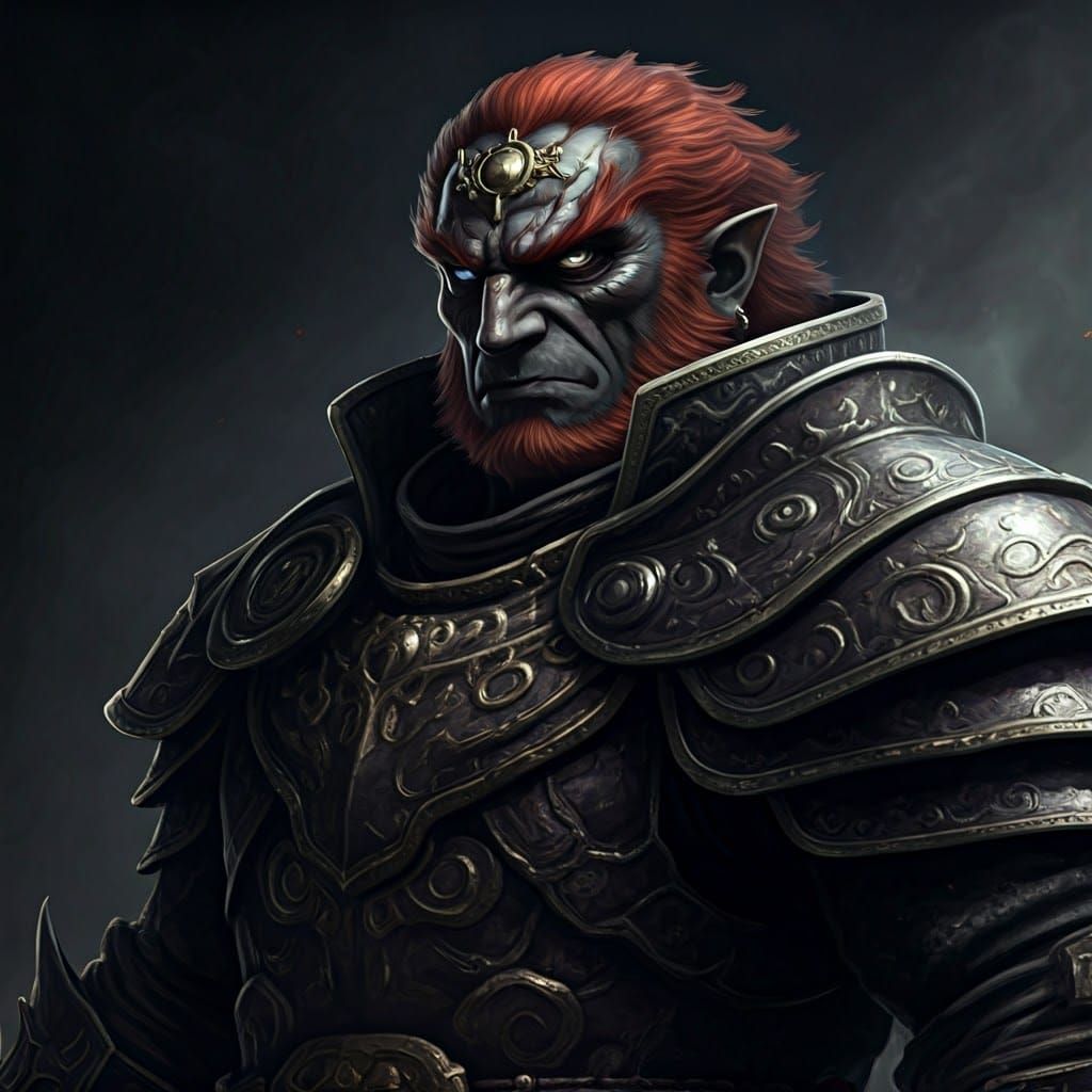 Ganon the Dark Lord in Dark Fantasy Style